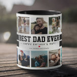 Mug Meilleur papa Jamais Fête des pères photo<br><div class="desc">Découvrez le cadeau de Fête des pères ultime, une tasse masculine et sportive qui est plus qu'un simple porte-boisson ! Emballé de caractère, cet article personnalisable vous permet d'insérer 14 photos de votre famille, d'ajouter vos salutations personnalisées et même les noms de vos enfants. Décoré d'une citation "Best Dad Ever",...</div>