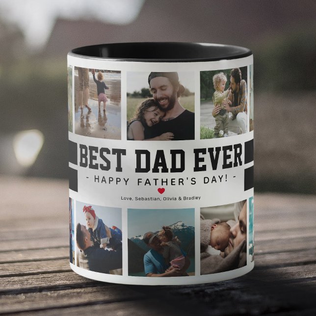 Mug Meilleur papa Jamais Fête des pères photo (Créateur téléchargé)