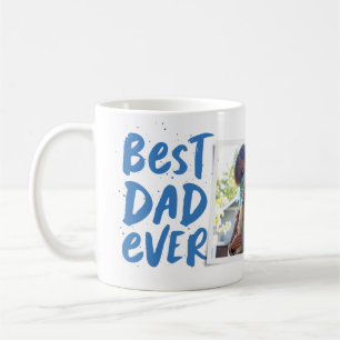 Mug Meilleur papa jamais Fête des pères photo bleu mod