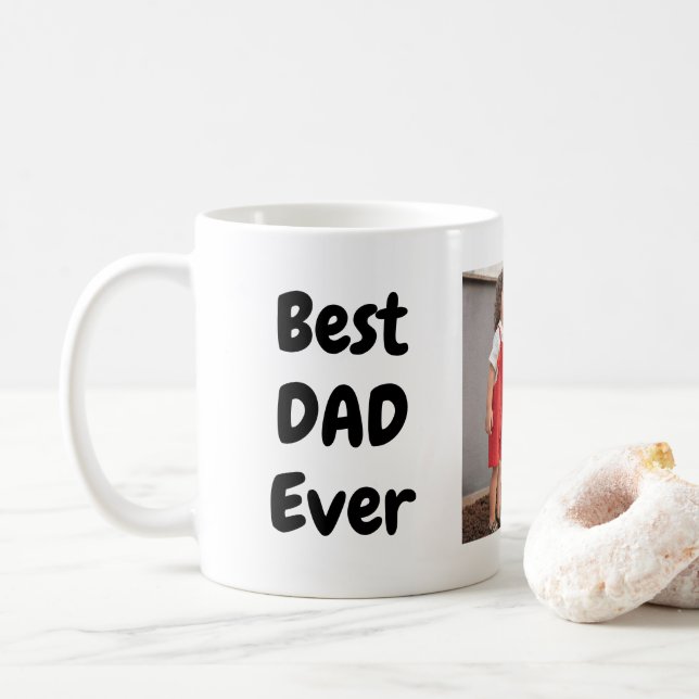 Mug Meilleur papa jamais moderne Fête des pères photo  (Avec donut)