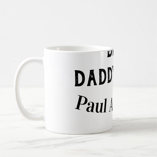 Mug Meilleur papa jamais nom lettre gras texte fête de (Gauche)