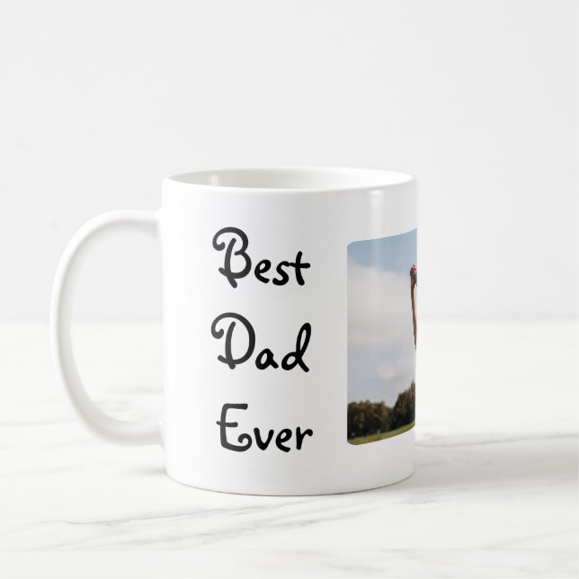 Mug Meilleur papa jamais personnalisé 1 photo (Gauche)