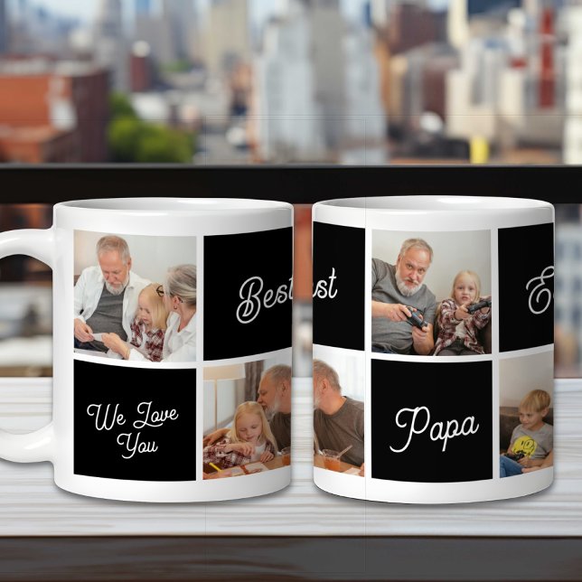 Mug Meilleur Papa Jamais Personnalisé Photo Familiale  (Créateur téléchargé)