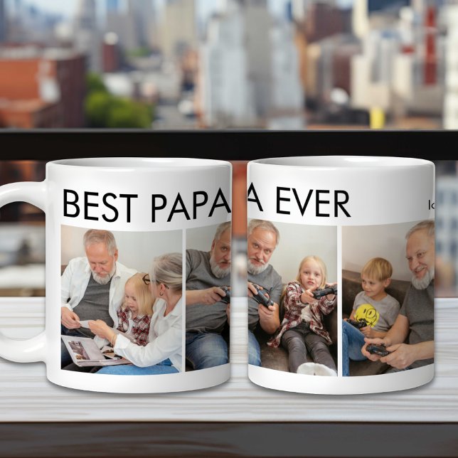 Mug Meilleur Papa Jamais Personnalisé Photo Familiale  (Créateur téléchargé)