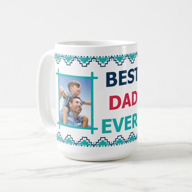 Mug Meilleur papa jamais photo (Devant gauche)