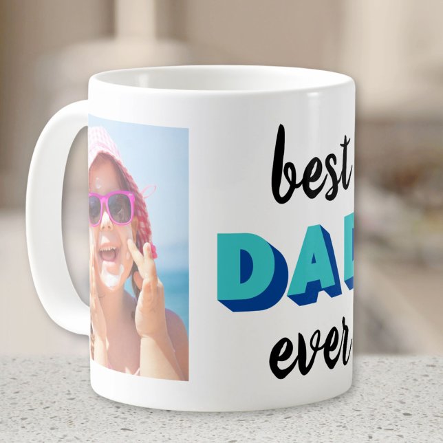 Mug Meilleur papa jamais photo (Créateur téléchargé)