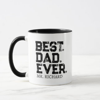 Mug Meilleur Papa Jamais Photo Au Dos Cadeau Fête Des