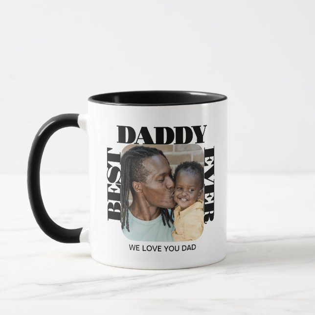 Mug Meilleur Papa Jamais Photo Café Personnalisé (Gauche)