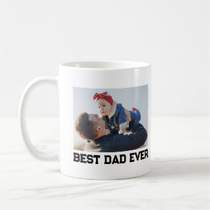 Mug Meilleur papa Jamais photo complète personnalisée