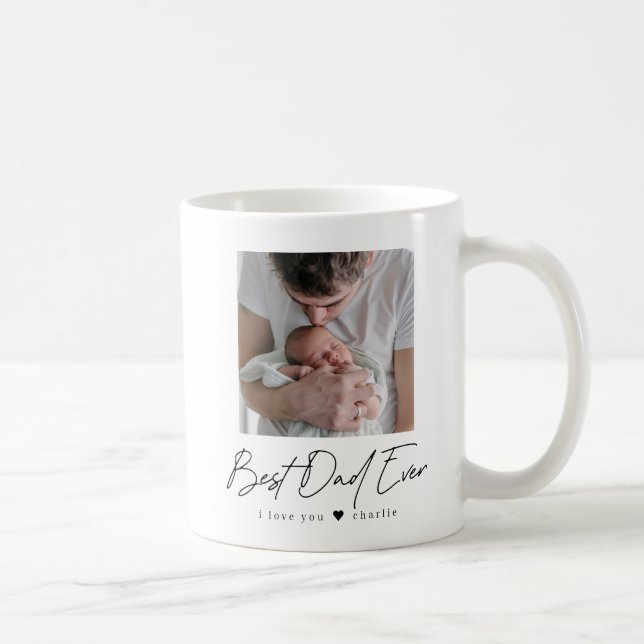 Mug Meilleur papa Jamais photo complète personnalisée (Droite)