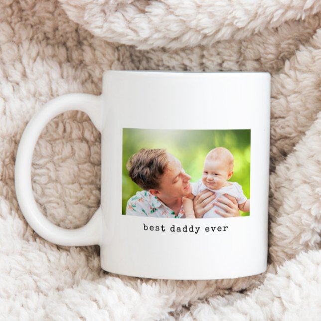 Mug Meilleur papa jamais photo minimaliste (Créateur téléchargé)