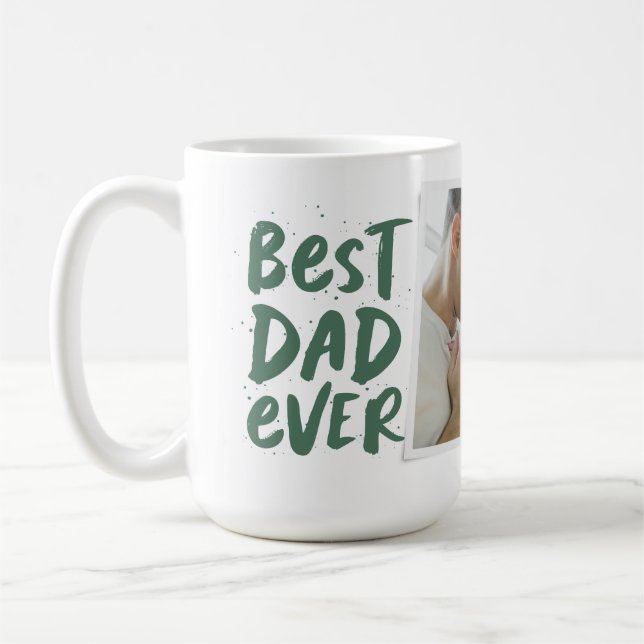 Mug Meilleur papa jamais photo moderne Fête des pères  (Gauche)