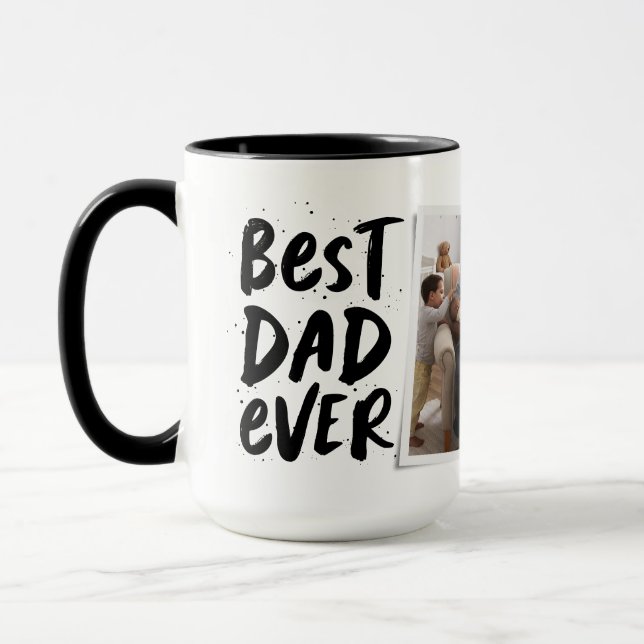 Mug Meilleur papa jamais photo moderne Fête des pères  (Gauche)