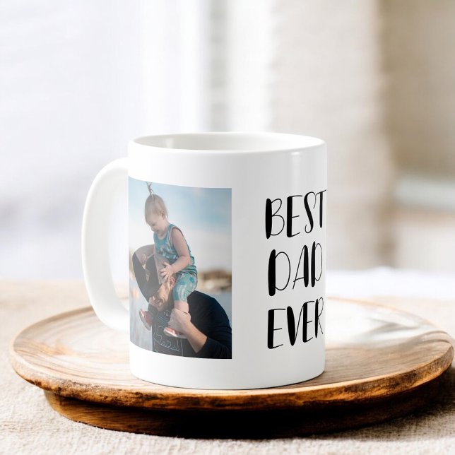Mug Meilleur papa jamais photo moderne mignonne (Créateur téléchargé)