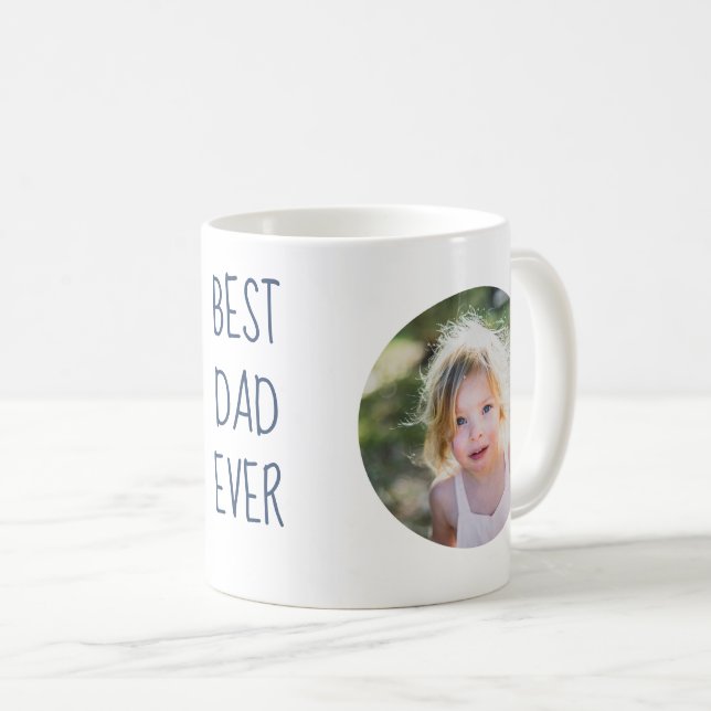 Mug Meilleur Papa Jamais Photo Musique Personnalisée (Devant droit)