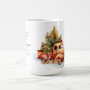 Mug Meilleur Papa Jamais Rétro Camion Avec Arbre De No