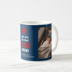 Mug Meilleur papa Jamais Rouge Coeur Bleu 2 Photo