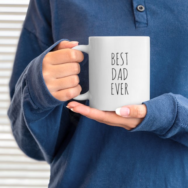 Mug Meilleur papa jamais simple Fabriqué moderne (Créateur téléchargé)