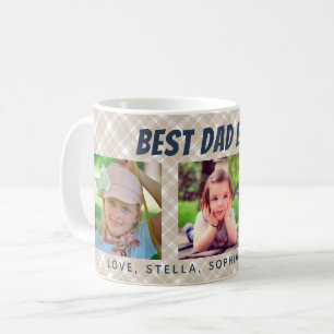 Mug Meilleur papa jamais   Trois photos prises