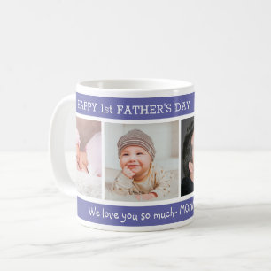 Mug Meilleur papa Joyeux 1ère Fête des pères 4 Photo 
