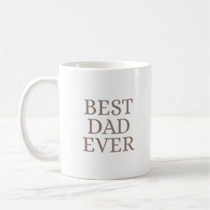 Mug Meilleur Papa Minimaliste Art Taupe
