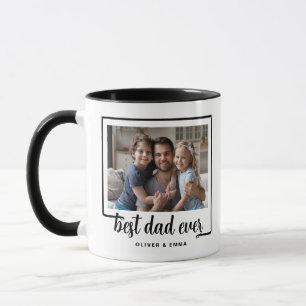 Mug Meilleur Papa Moderne Photo Noir