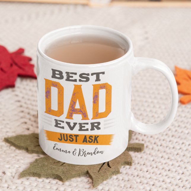 Mug Meilleur Papa Papa Ever Demandez donc Drôle (Créateur téléchargé)