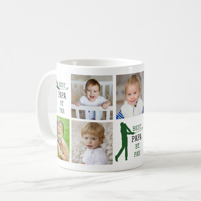 Mug MEILLEUR PAPA PAR 7 Photo Collage (Devant gauche)