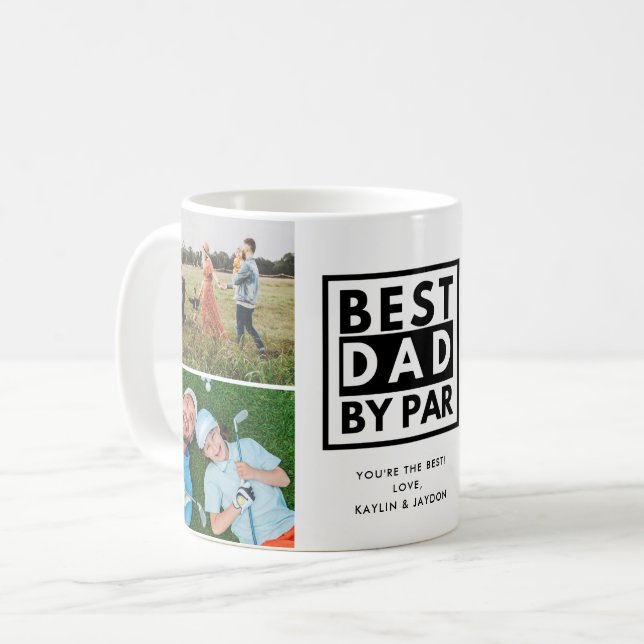 Mug Meilleur papa par Par Golfing Photo Père Cadeau (Devant gauche)