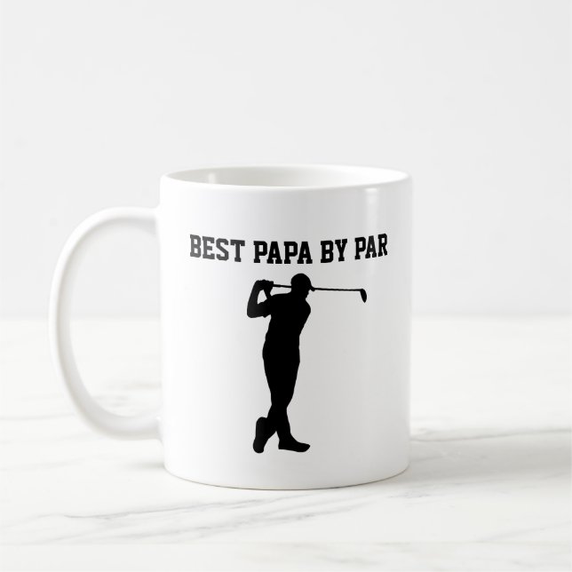 Mug Meilleur Papa Par Personalized Nom Tés de Golf (Gauche)