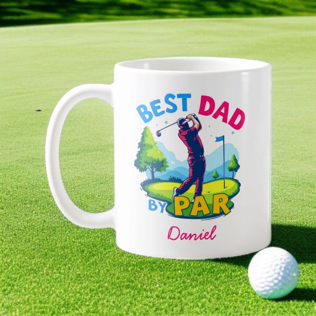 Mug Meilleur papa par rapport | Golf Lover Fête des pè (Créateur téléchargé)