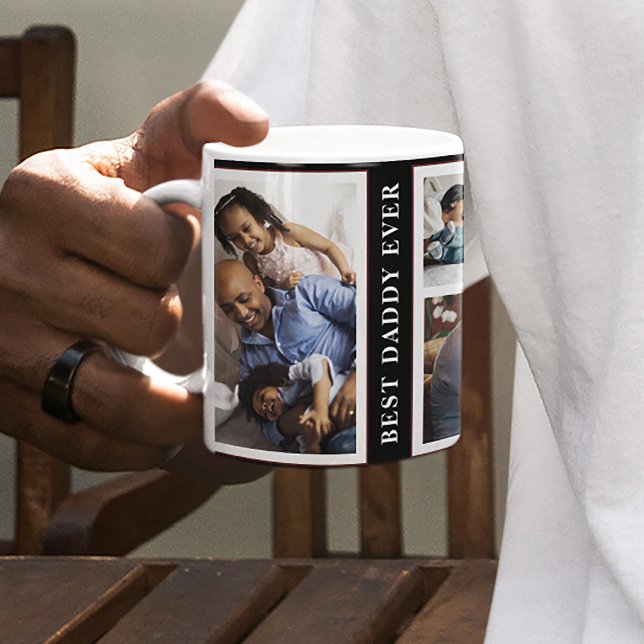 Mug Meilleur papa personnalisé jamais photo collage (Créateur téléchargé)