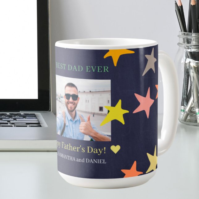 Mug Meilleur papa photo Fête des pères personnalisée (Créateur téléchargé)