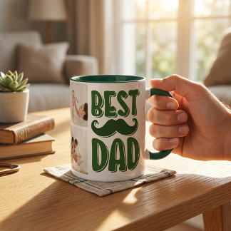 Mug Meilleur Papa Photo Personnalisée Cadeau de Fête d