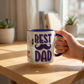 Mug Meilleur Papa Photo Personnalisée Cadeau de Fête d