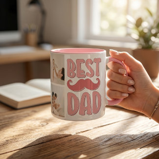 Mug Meilleur Papa Photo Personnalisée Cadeau de Fête d