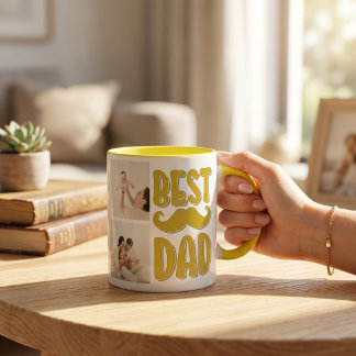 Mug Meilleur Papa Photo Personnalisée Cadeau de Fête d