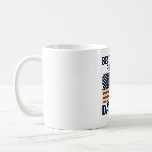 Mug Meilleur Papa Pointer Anglais Patriote Chien (Gauche)