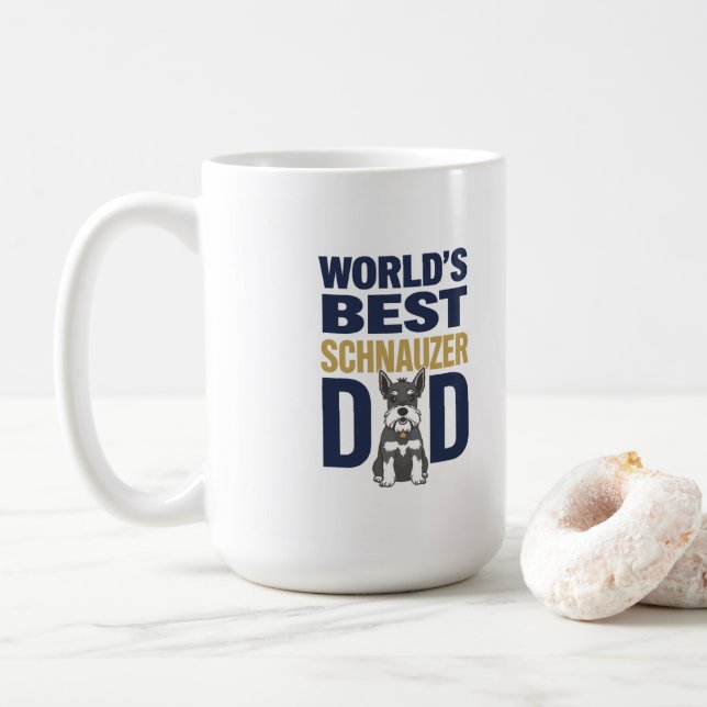 Mug Meilleur Papa Schnauzer du Monde (Avec donut)