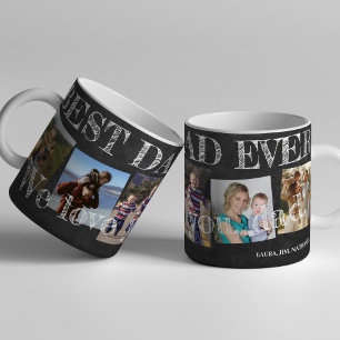 Mug Meilleur papa toujours 5 photo collage nous vous a