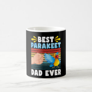 Mug Meilleur Parakeet Papa Jamais, Vintage, Amoureux d