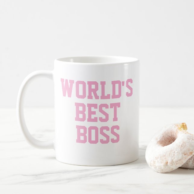 Mug Meilleur patron des mondes amusants (Avec donut)
