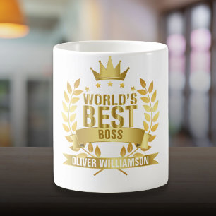 Mug Meilleur Patron du Monde Or 5 Étoiles
