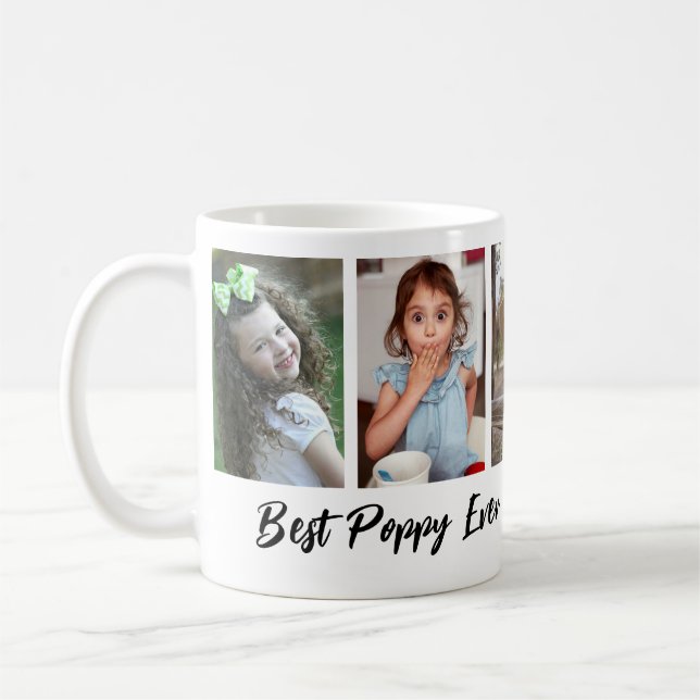 Mug Meilleur Pavot Jamais Petits-Enfants 5 Photo Colla (Gauche)
