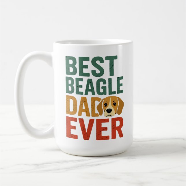 Mug Meilleur Père Beagle jamais (Gauche)