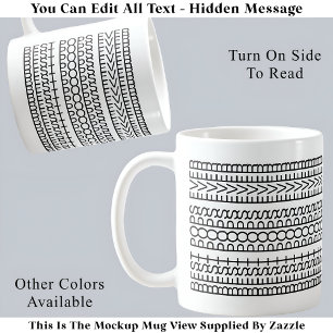 Mug Meilleur Père Caché Message 141BW Nouveauté
