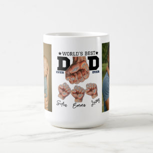 Mug Meilleur Père du Monde Collage de Photos Personnal