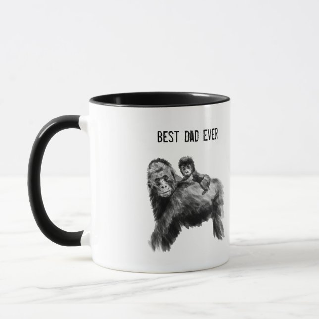 Mug Meilleur père jamais gorille (Gauche)