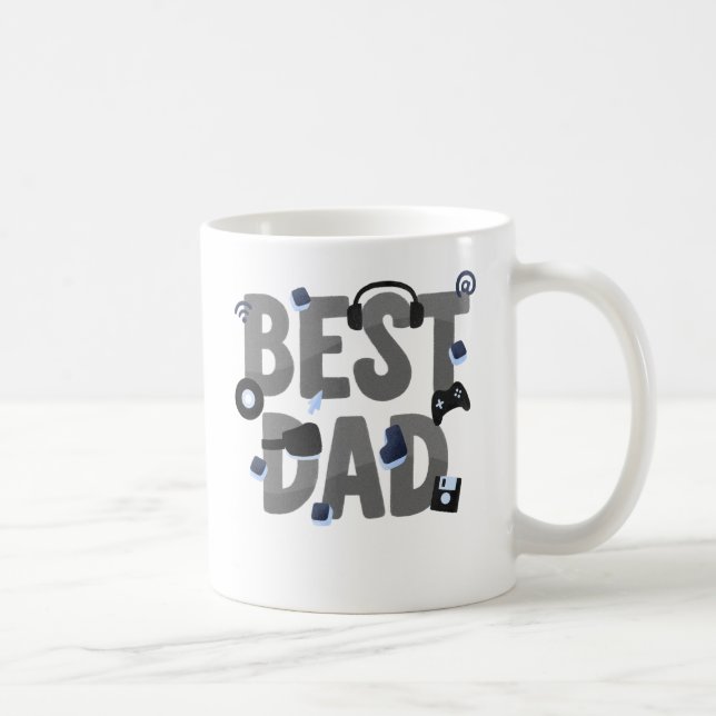 Mug MEILLEUR PÈRE Papa joueur Graphique  (Droite)