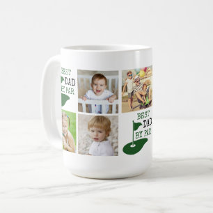 Mug MEILLEUR PÈRE PAR 7 Photo Collage Golfeur